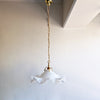 1970s Murano ruffled pendant light by De Majo