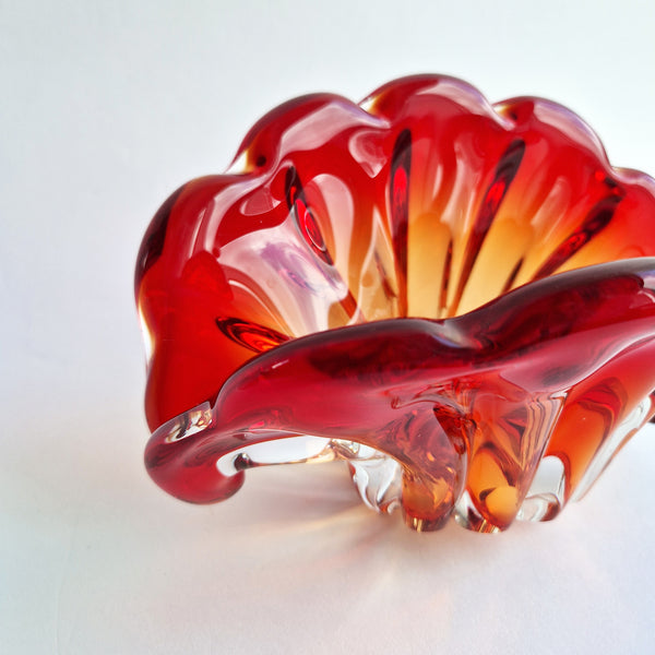 Vintage Murano seashell bowl