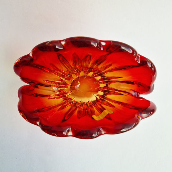 Vintage Murano seashell bowl