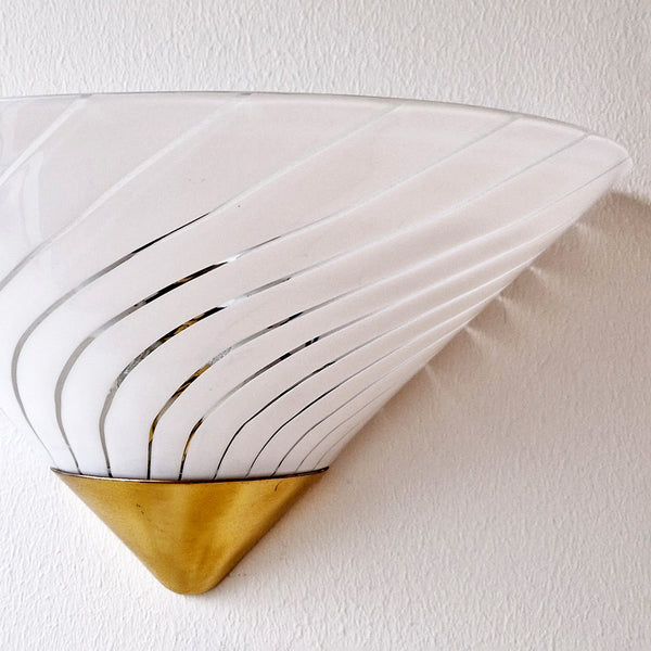 Vintage Murano swirl wall sconce by AV. Mazzega