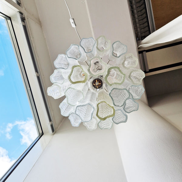 Vintage Murano glass two-tier chandelier