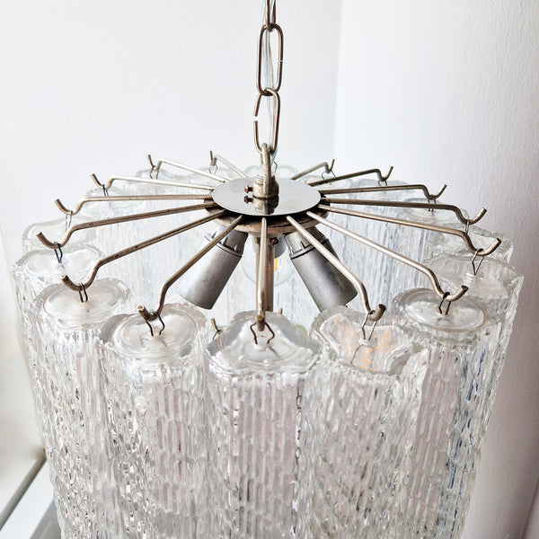 Vintage Murano glass two-tier chandelier