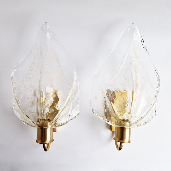 Vintage Murano wall sconces by La Murrina