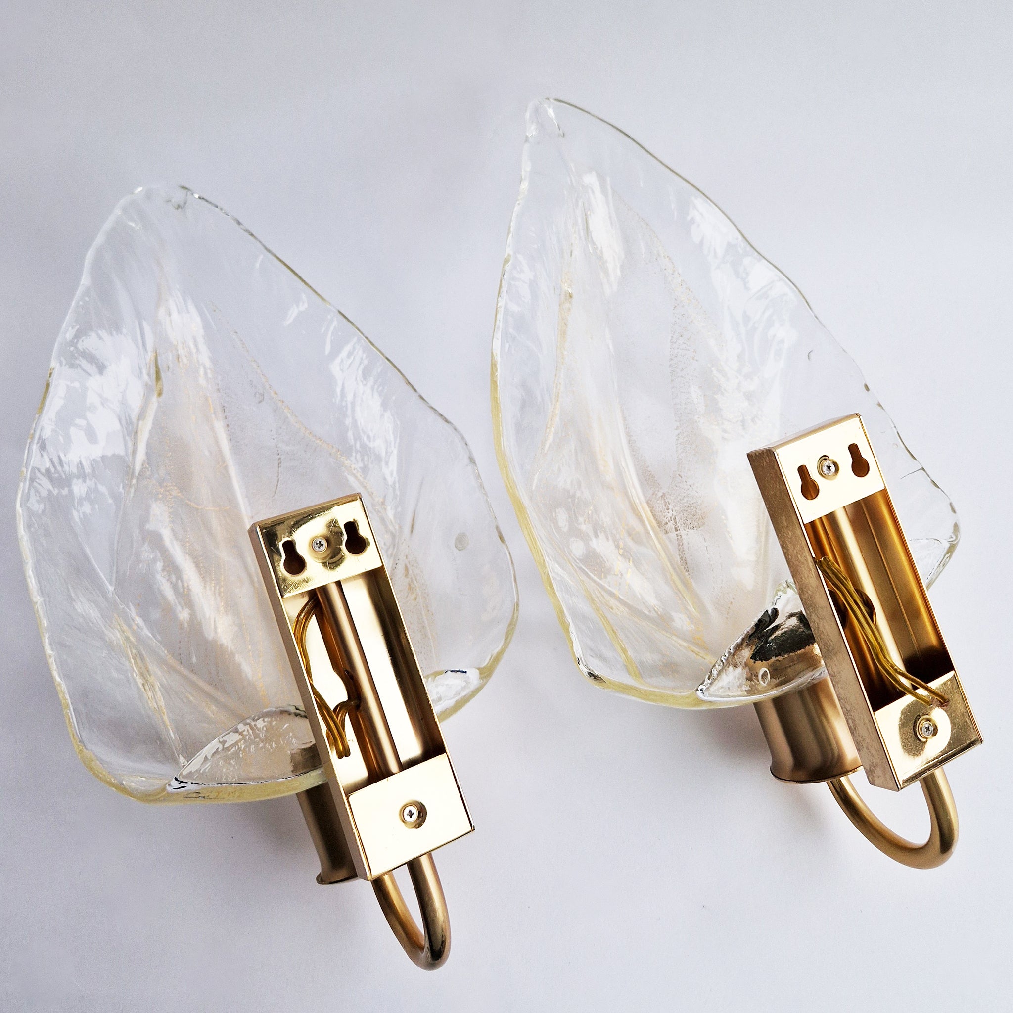Vintage Murano wall sconces by La Murrina