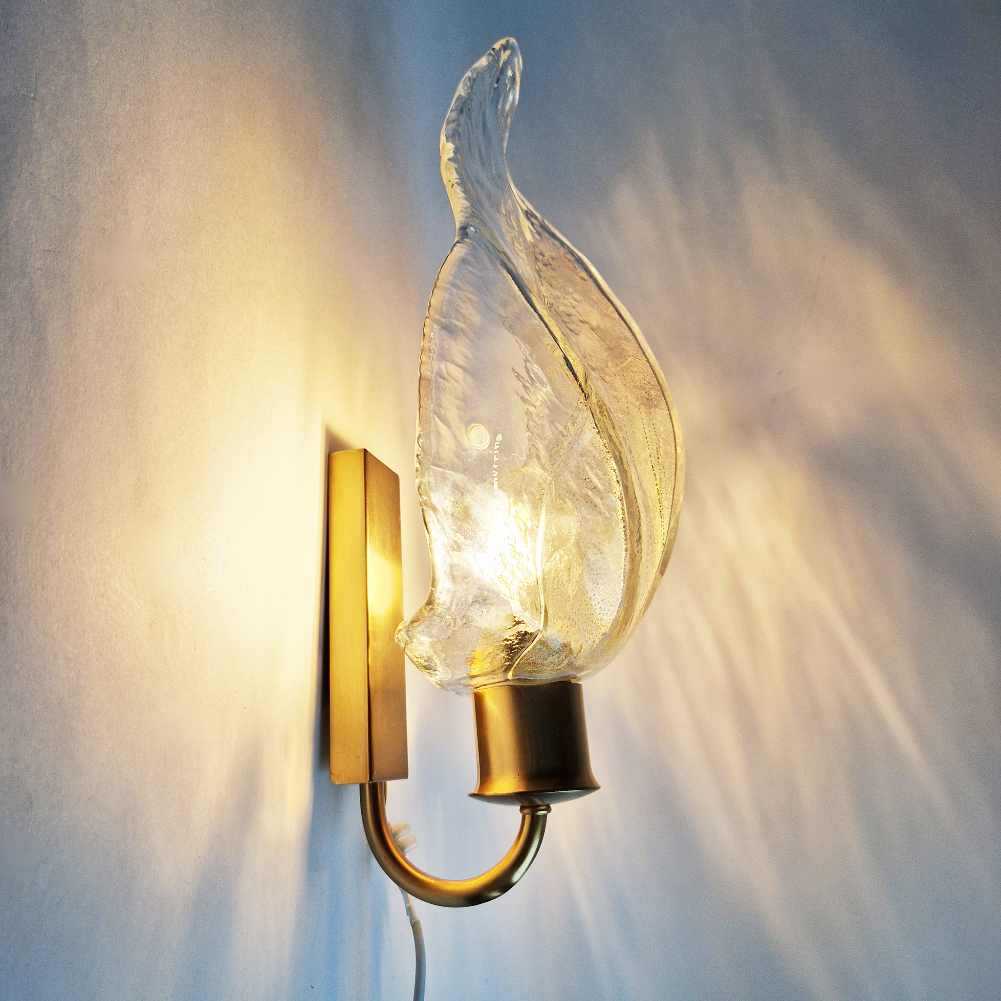 Vintage Murano wall sconces by La Murrina