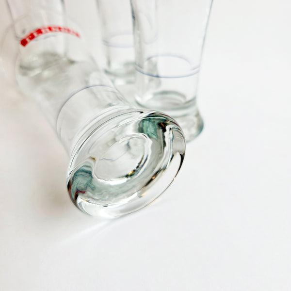 Vintage French fluted Pernod glasses (set of 4)