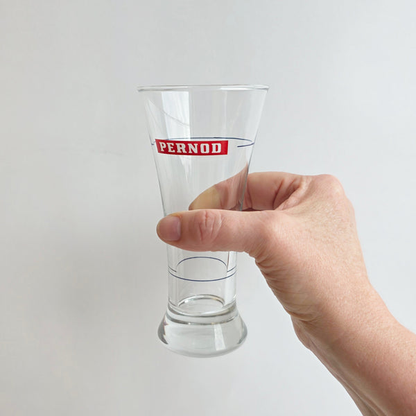 Vintage French fluted Pernod glasses (set of 4)