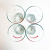 Vintage French fluted Pernod glasses (set of 4)