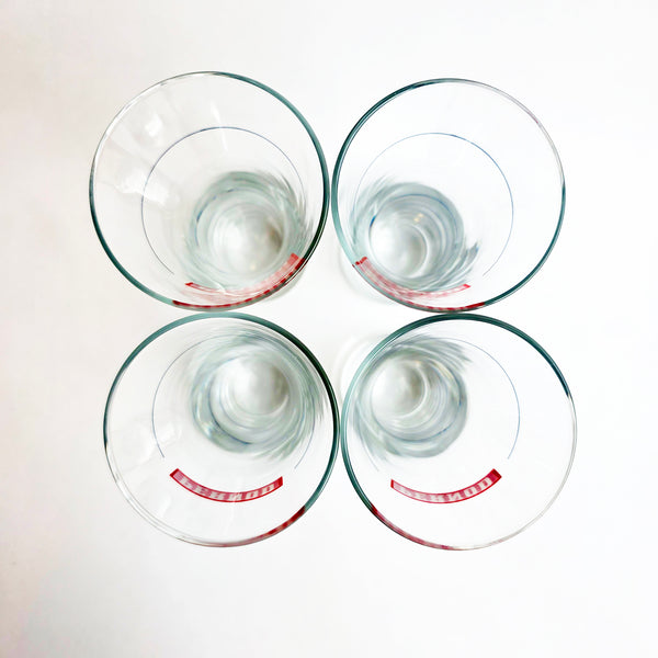 Vintage French fluted Pernod glasses (set of 4)