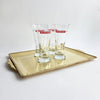 Vintage French fluted Pernod glasses (set of 4)