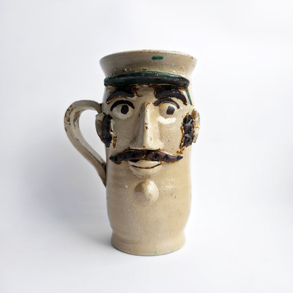 Vintage Sicilian ceramic jug by Mario Iudici