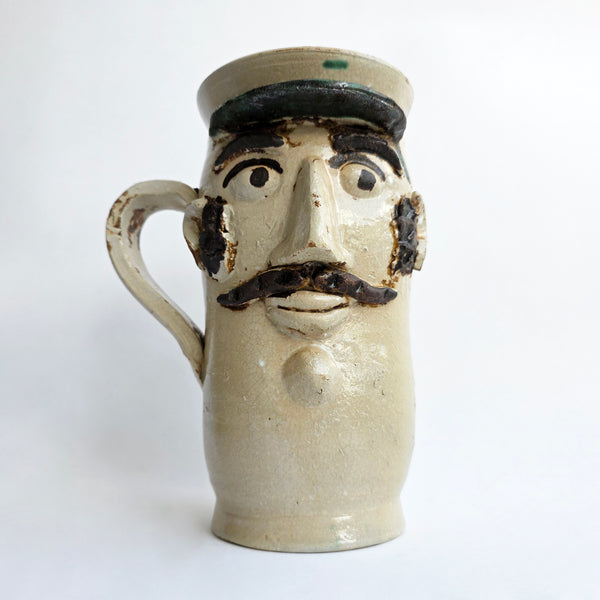 Vintage Sicilian ceramic jug by Mario Iudici