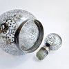 Vintage Venetian bottle with silver overlay