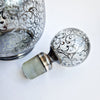 Vintage Venetian bottle with silver overlay