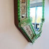 Vintage Venetian glass octagonal mirror