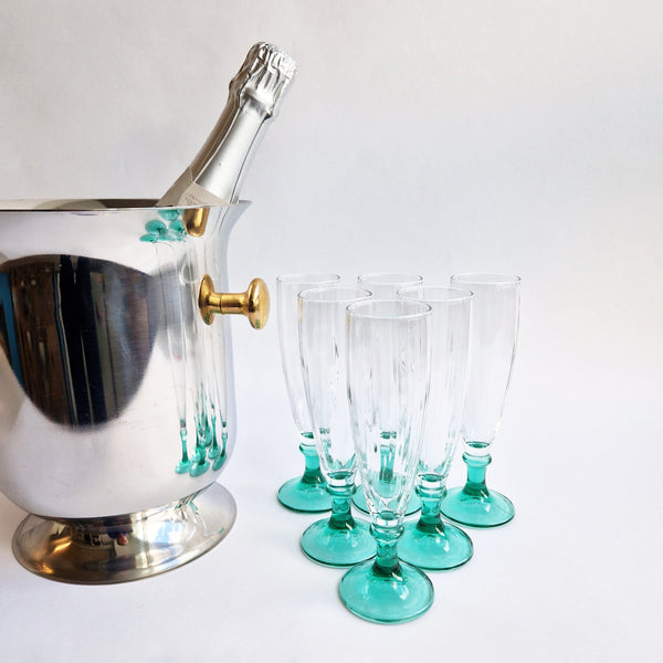 Vintage Italian champagne glasses (set of 6)
