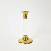 Vintage Italian lucite and brass candle holder
