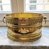 Vintage Italian oval brass planter