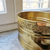 Vintage Italian oval brass planter