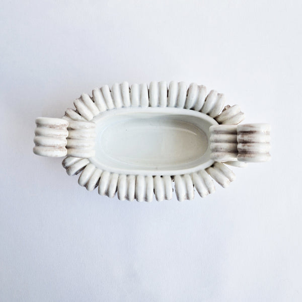 Vintage Italian trinket dish with scrolls