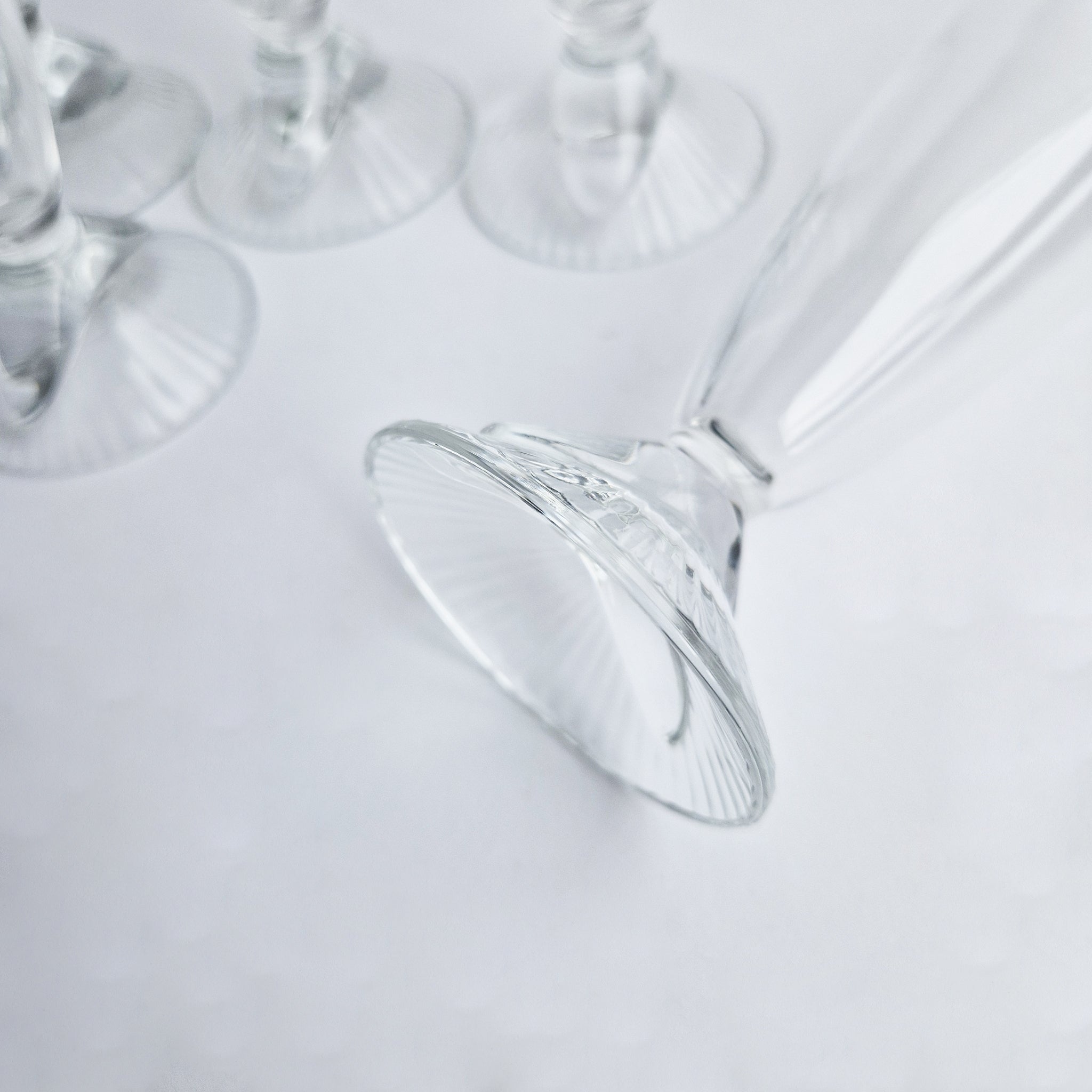 Vintage Italian crystal champagne flutes