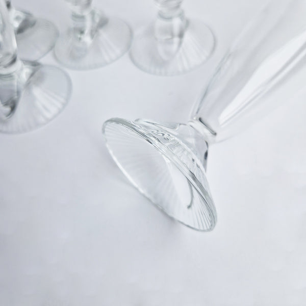 Vintage Italian crystal champagne flutes