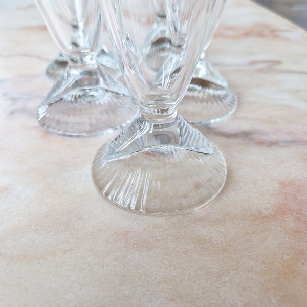 Vintage Italian crystal champagne flutes