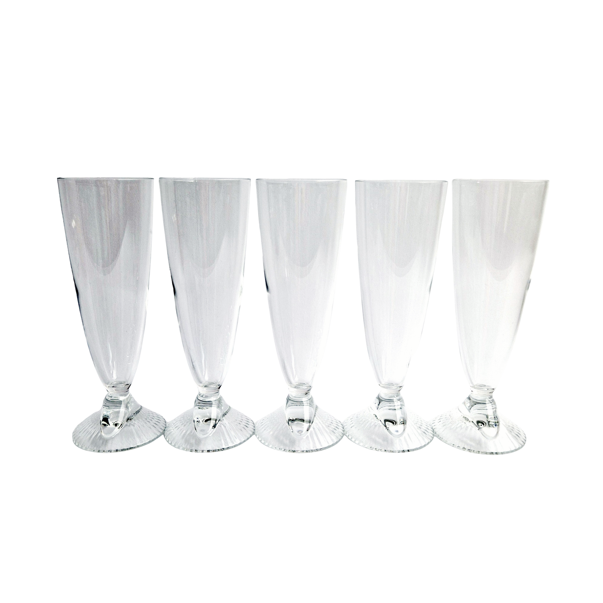 Vintage Italian crystal champagne flutes