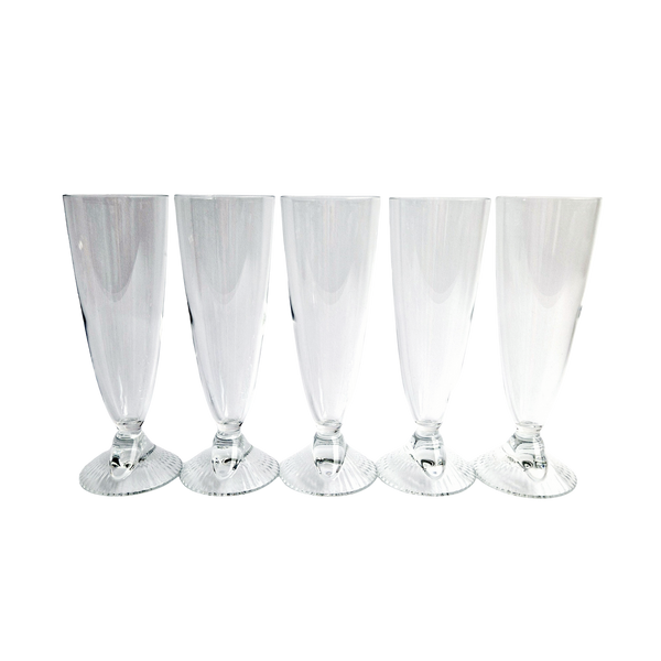 Vintage Italian crystal champagne flutes
