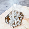 Vintage Italian crystal champagne flutes