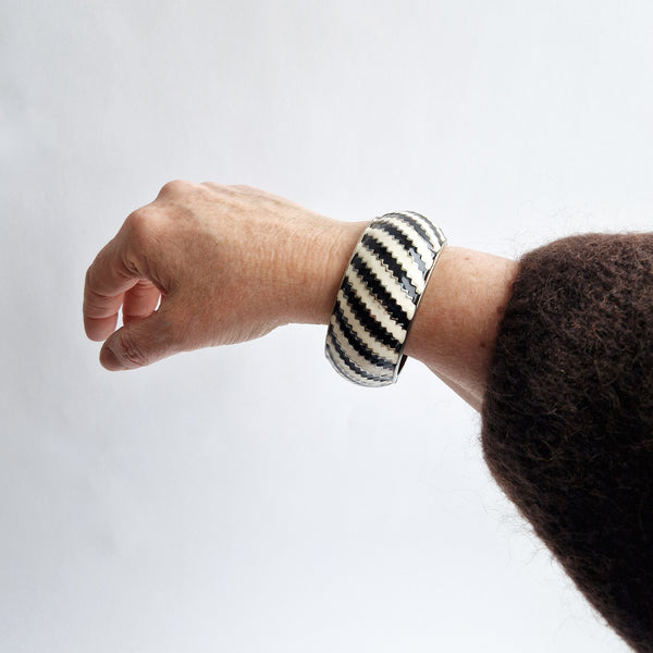 Vintage striped cuff bracelet
