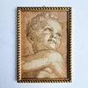 Vintage print of child with gilded frame