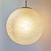 Vintage Italian swirl glass globe hanging light