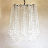 Vintage Italian glass chandelier in Venini style