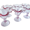 Vintage Italian glass gelato cups (set of 6)