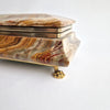 Mid-century large Italian onyx jewelry box