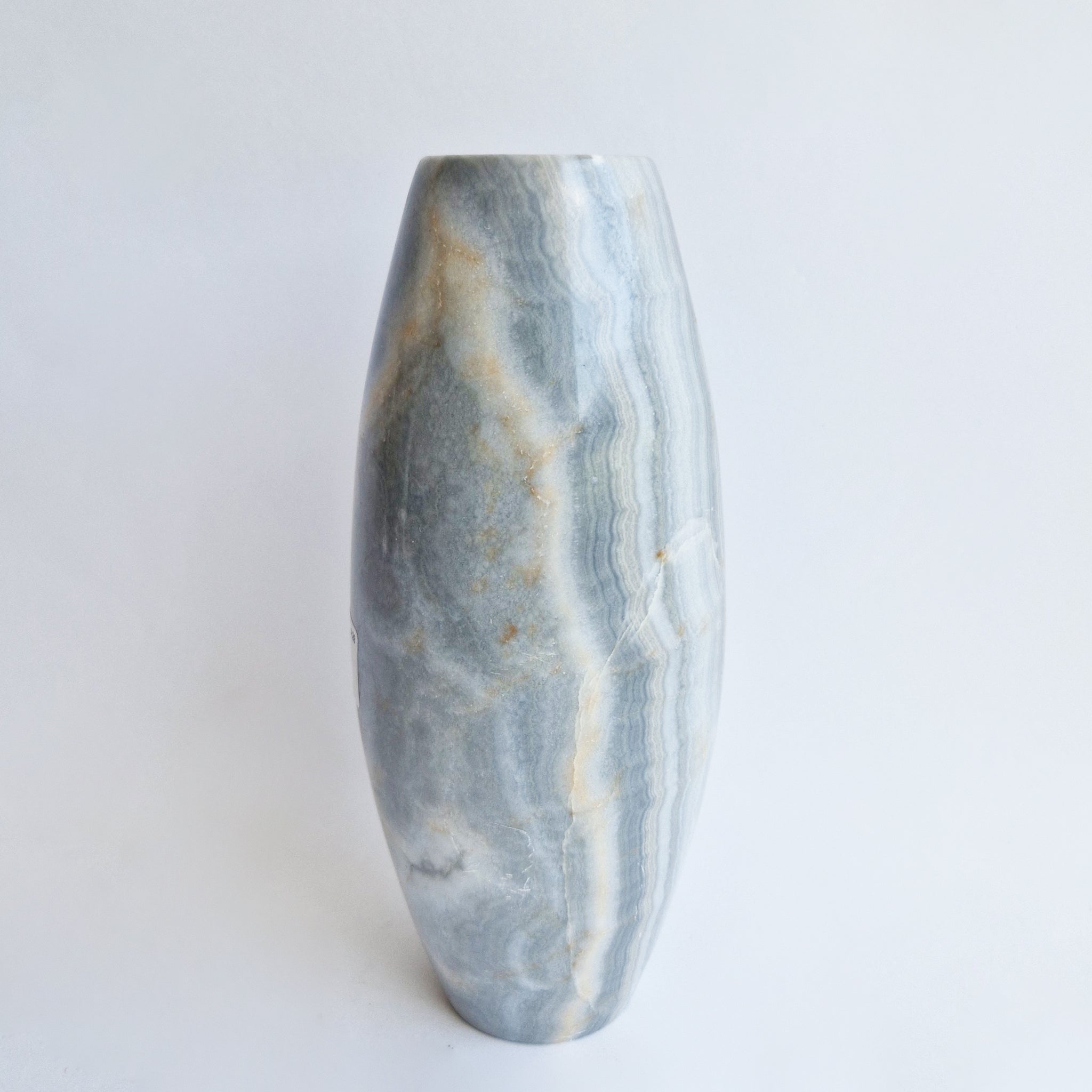 Vintage Italian gray onyx vase