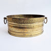 Vintage Italian oval brass planter