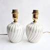 Vintage Italian porcelain table lamp pair