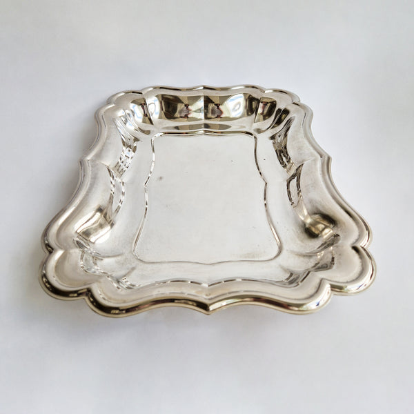 Vintage Italian large scalloped tray