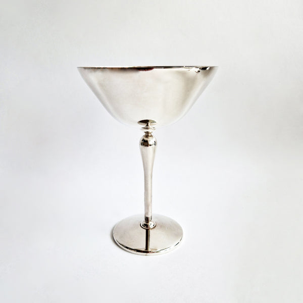 1970s silver-plated champagne glasses