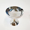Vintage Italian stainless steel and brass dessert cups
