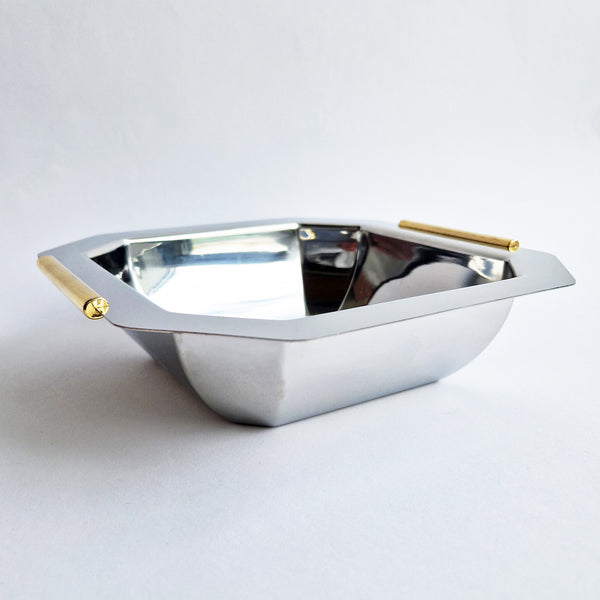 Vintage Italian stainless steel square bowl