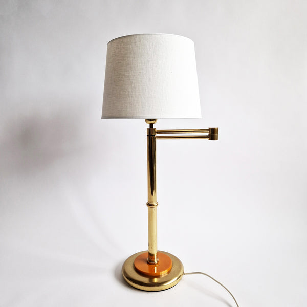 Vintage Italian brass swing table lamp