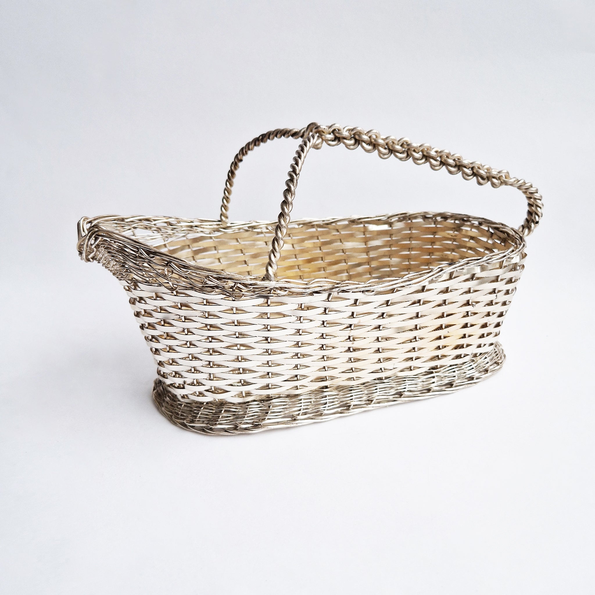 Vintage Italian wine basket