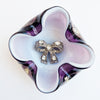 Vintage crystal bow brooch