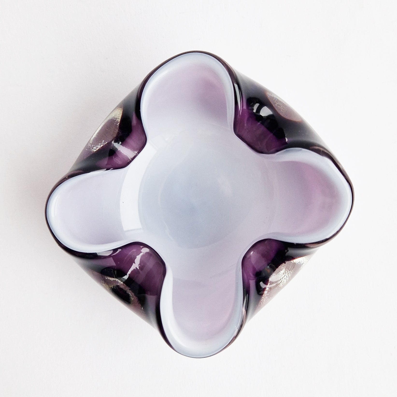 Vintage Murano purple glass bowl