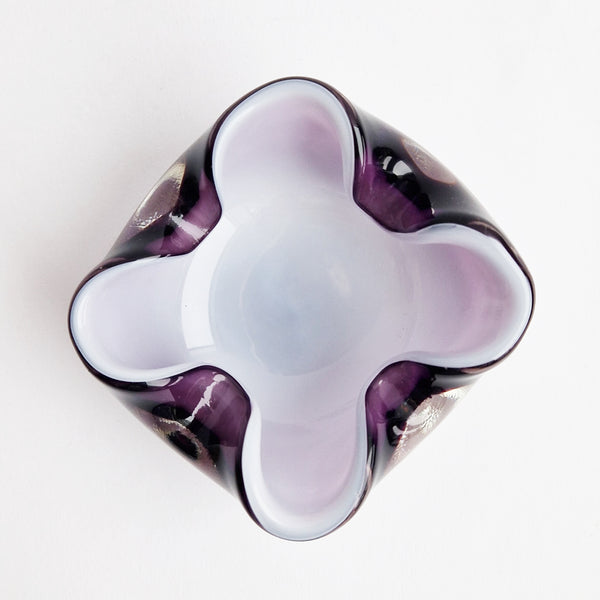 Vintage Murano purple glass bowl