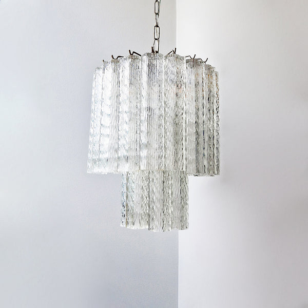 Vintage Murano glass two-tier chandelier