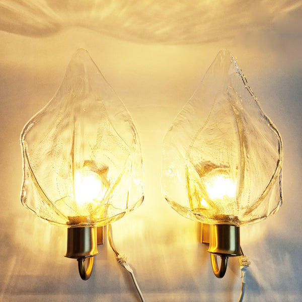 Vintage Murano wall sconces by La Murrina